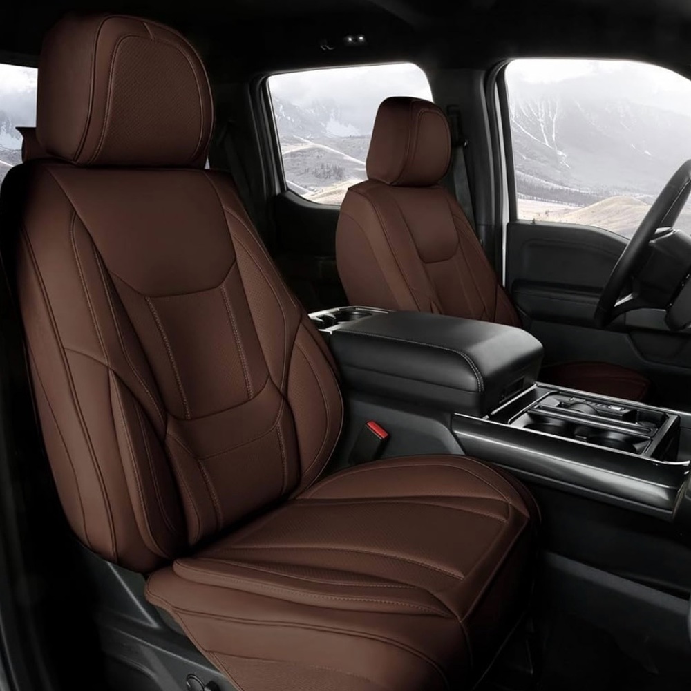 4Runner | NWT Custom Brown Leather Car Seat Covers